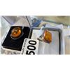 Image 2 : TWO STERLING AND AMBER RINGS