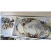Image 2 : BOX OF STERLING PENDANTS BRACELET AND HOOP EARINGS