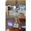 Image 2 : PAIR OF GLASS AND MARBLE TABLE LAMPS