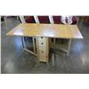 Image 1 : PINE DROPLEAF TABLE WITH STORAGE DRAWERS
