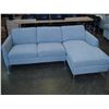 Image 2 : NEW MODERN GREY FABRIC 2 PIECE SECTIONAL SOFA RETAIL $1899