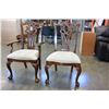 Image 8 : MAHOGANY PAW FOOT DINING TABLE WITH 8 CARVED CHAIRS AND 2 LEAFS