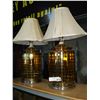 Image 1 : TWO GLASS TABLE LAMPS