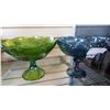 Image 1 : 2 CARNIVAL GLASS COMPOTES