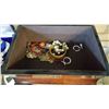Image 2 : JEWELERY BOX WITH CONTENTS