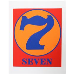 Robert Indiana, Number 7 from the American Dream Portfolio, Serigraph