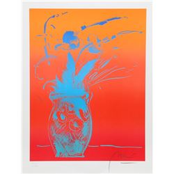 Peter Max, Blue Vase, Lithograph