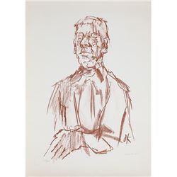 Oskar Kokoschka, Self-Portrait with Doll, Lithograph
