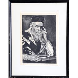 Joseph Margulies, At a Prayer, Etching