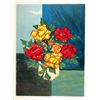 Image 1 : Henri Westel, Yellow and Red Roses, Lithograph
