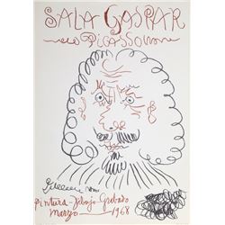 Pablo Picasso, Exhibition Sala Gaspar, Offset Lithograph