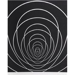 Clarence Holbrook Carter, Concentric Space (White), Silkscreen