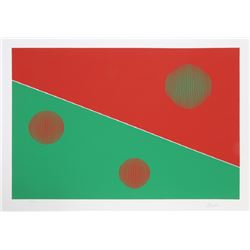 Gisela Beker, Red and Green, Serigraph