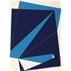 Image 1 : Cris Cristofaro, Untitled - Navy and Blue Rectangles, Silkscreen