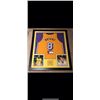 Image 1 : RARE BEAUTIFULLY FRAMED AUTOGRAPHED KOBE BRYANT NUMBER 8 JERSEY. CERTIFICATE OF AUTHENTICATION STICK