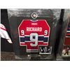 Image 1 : MAURICE RICHARD SIGNED FRAMED JERSEY WITH COA