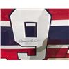 Image 2 : MAURICE RICHARD SIGNED FRAMED JERSEY WITH COA