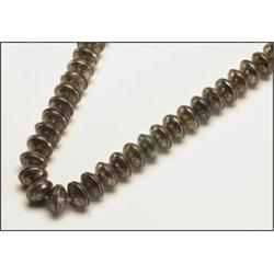 Navajo pressed silver coin necklace, formed of a single strand of pressed "Liberty" dimes, l. 3...