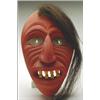 Image 1 : JACOB THOMAS (1922-),, A Cayuga carved and painted wood False Face Society mask, with inset met...