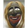 Image 1 : JACOB THOMAS (1922-),, A Cayuga carved and painted wood False Face Society mask, with inset met...