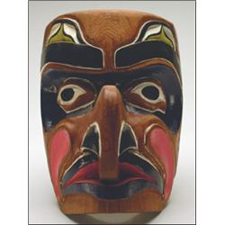 LITERO AUGUST, Lowielian Bank, BC:, A Northwest Coast carved and painted Hawk mask, signed and...