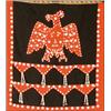 Image 1 : A Northwest Coast cloth apron decorated with a buttoned and appliqued red cloth Thunderbird, with...
