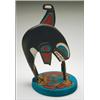 Image 1 : RUTH BAKER, A Northwest Coast carved and painted wood killer whale and seal on a two headed ser...