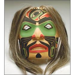 MITCHELL MORRISON, Nass River, BC:, A Northwest Coast carved and painted wood Bear Speaker mask...