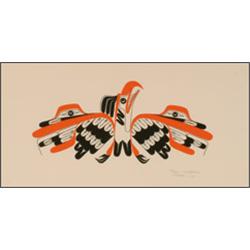 ART THOMPSON (1948-), THUNDERBIRD, framed serigraph, 49/500, 1980 10.5" x 20.5" - 26.7 x 52.1 c...