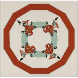 ART THOMPSON (1948-), CRAWLING WOLVES, framed serigraph, 1989, 15/160, 18" x 18" - 45.7 x 45.7...