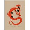 Image 1 : ART THOMPSON (1948-), LIGHTNING SNAKE, framed serigraph, 16/100, 1975, 13" x 9" - 33 x 22.9 cm....