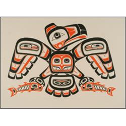 FREDA DIESING (1925-), EAGLE WITH SALMON, framed serigraph, 99/225, 1979, 22" x 30" - 55.9 x 76...