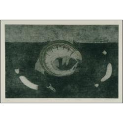 MICHAEL ROBERT ROBINSON (1948-), SURVIVALS MISUSE OF FEAR, framed aquatint, 34/95, 16" x 23" -...
