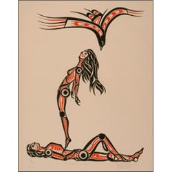 ROY HENRY VICKERS (1946-), THE CREATION OF EVE, framed serigraphs, 98/100, 1977, 26" x 21" - 66...