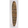 Image 1 : Aboriginal Wood Parrying Shield, of long spatulate form with self grip, worked with incised eve...