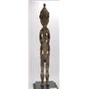 Image 1 : Sepik River Wood Figure of a Woman, near life size, the deeply carved ovoid face trimmed with f...