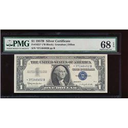 1957B $1 Silver Certificate Star Note PMG 68EPQ