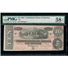 Image 1 : 1864 $10 Confederate States of America Note PMG 58EPQ