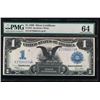 Image 1 : 1899 $1 Black Eagle Silver Certificate PMG 64