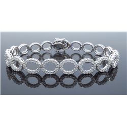 18KT White Gold 4.07ctw Diamond Bracelet