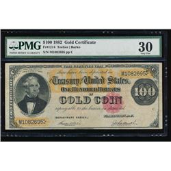 1882 $100 Gold Certificate PMG 30