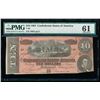 Image 1 : 1864 $10 Confederate States of America Note PMG 61