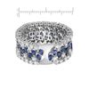 Image 2 : 18KT White Gold 2.50ctw Blue Sapphire and Diamond Ring