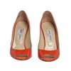 Image 4 : Jimmy Choo Orange Patent Leather Open Toe Wedges 35