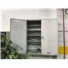 Image 1 : METAL WALL CABINET AND ASSORTED SHELVES