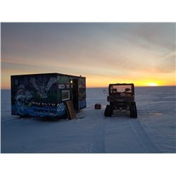 1 Day Manitoba Pickerel Fish  For 2 With Ice Hawg Heaven