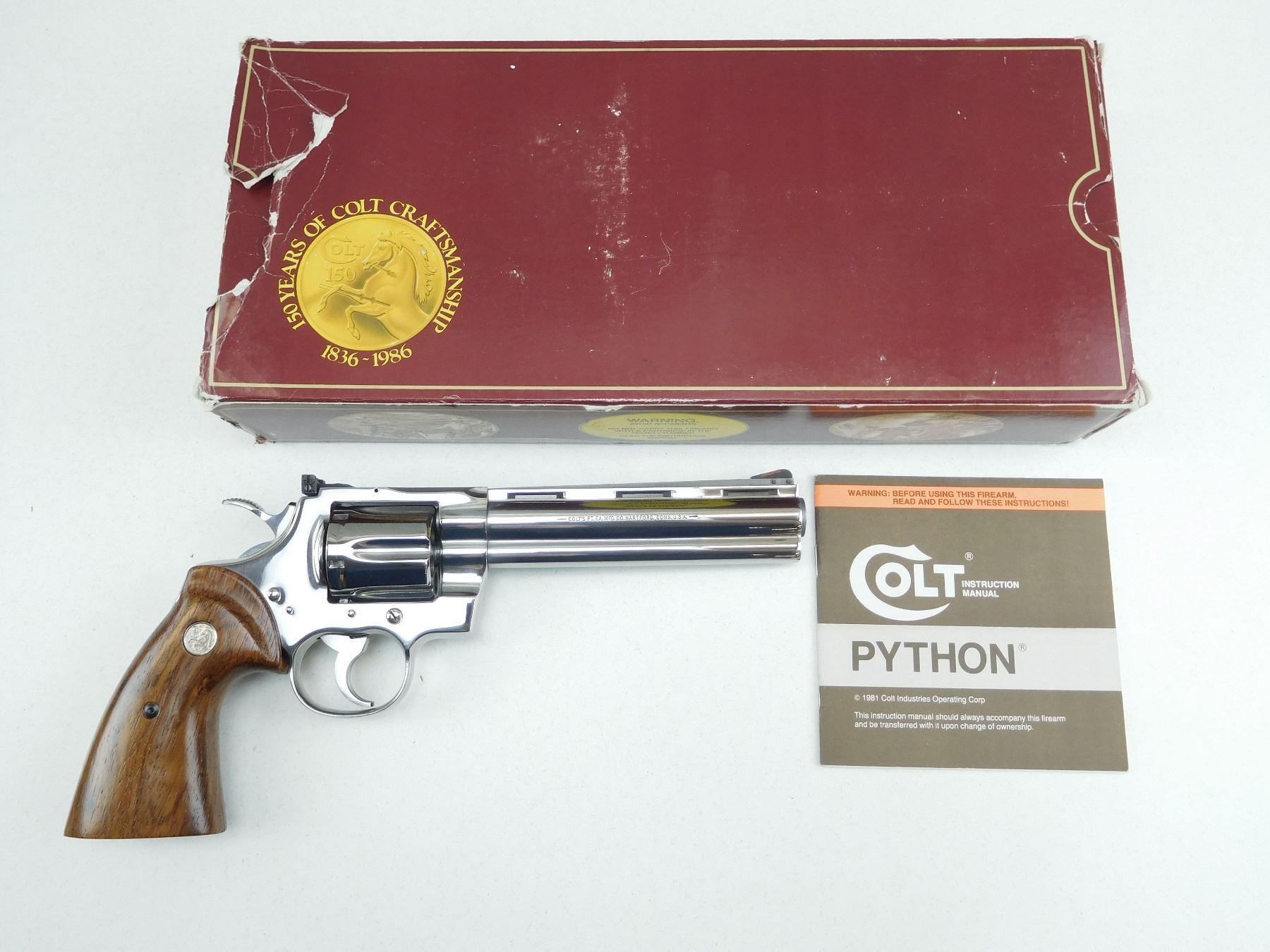 COLT , MODEL: PYTHON DOUBLE DIAMOND COLT 150TH ANNIVERSARY ...