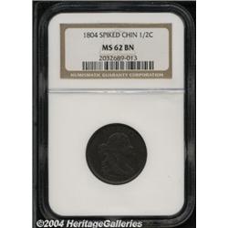 1804[1/2 C] Spiked Chin MS62 Brown NGC.
