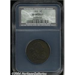 1802[1C] XF40 Details, Damaged, NCS.