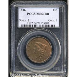 1816[1C] MS64 Red and Brown PCGS.